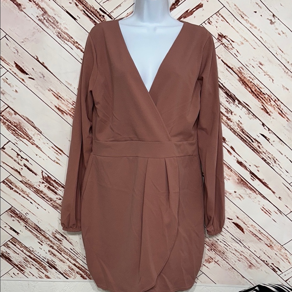 NWT Elegant Mauve Wrap Dress